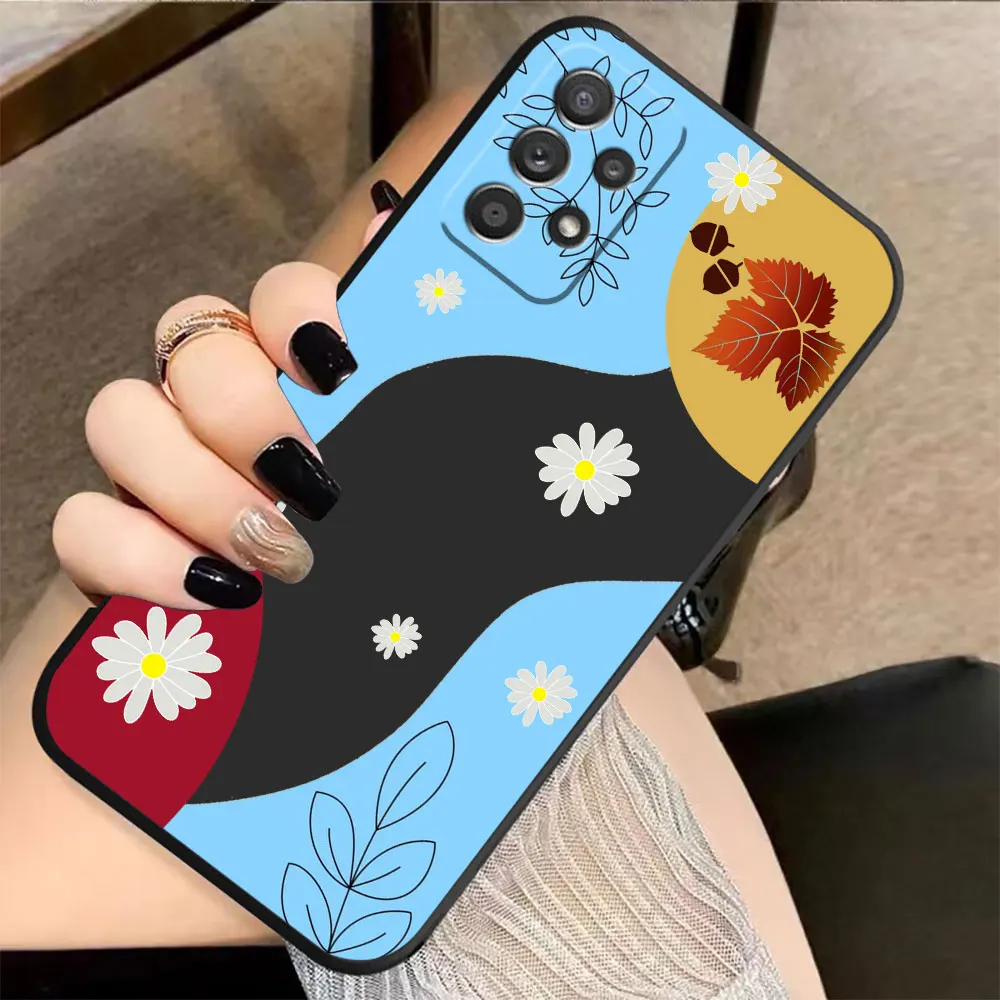 Case For Samsung Galaxy A91 A14 A73 A72 A71 A53 A52 A51 A42 A33 A32 A22 A715F A52S A22S A13 4G 5G Case Summer Ice Cream Flowers