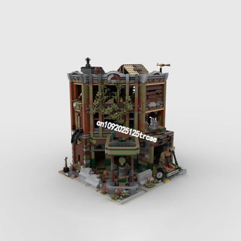 Новый город горячая улица вид Moc модульный угол гаража модель Апокалипсис сделай