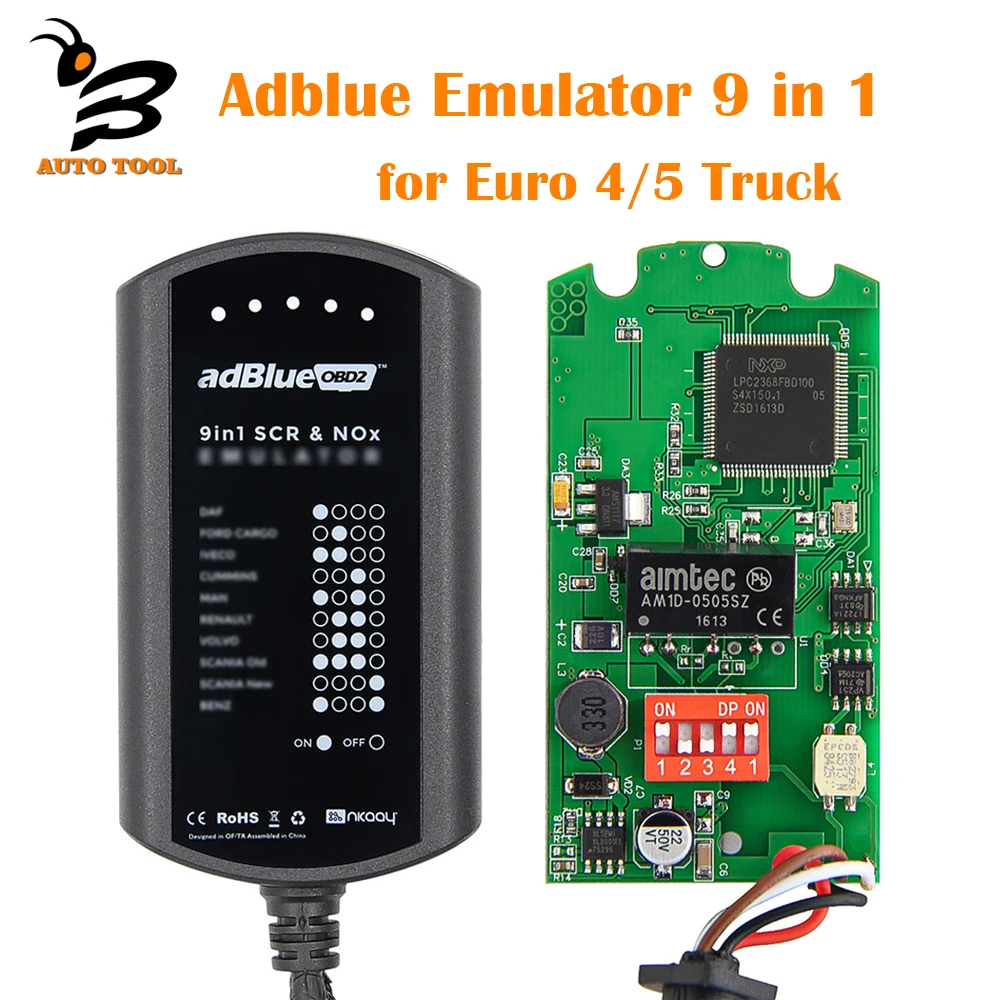 

2023 Adblue 9 IN 1 Adblue Emulator Diagnostic Tool for 9 Trucks Universal AdblueOBD2 Heavy Duty 9in1 Box No Need Any Software