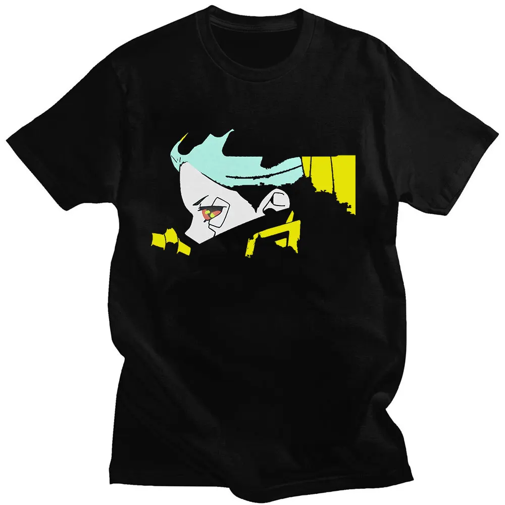 

Anime Cyberpunk Edgerunners T-shirts David Print Tee Shirt Men Women's Cozy Short Sleeves T Shirt Oversized Harajuku Streetwear