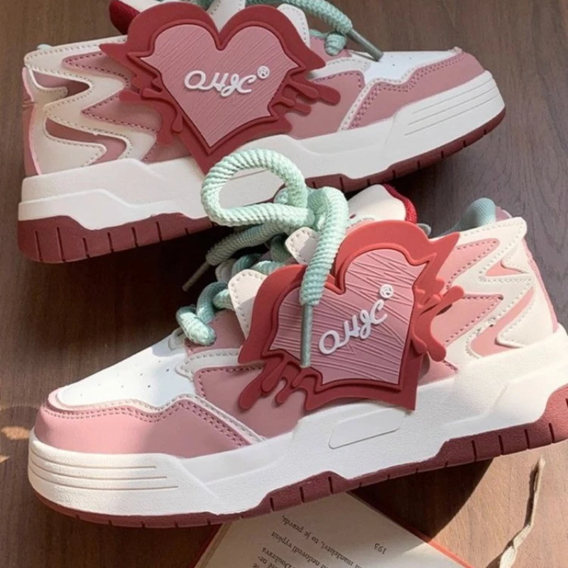 

Кроссовки женские на толстой подошве, дышащие, повседневная обувь для студентов, скейт, Ранняя осень 2023