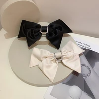 bow knot simple square buckle flash drill french girl back head hairpin korean hairpin new style