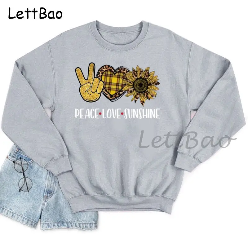 

Peace Love Sunshine Streetwear Hoody Women Men Funny Cartoon Print Pullovers 90s Vintage Harajuku Streetwear Hoodie Korean Style