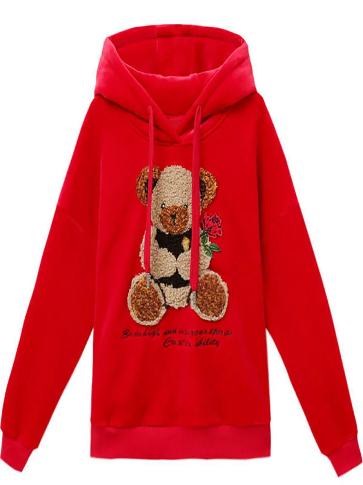 Зимняя плотная теплая толстовка для девочек-подростков Корейская Осенняя