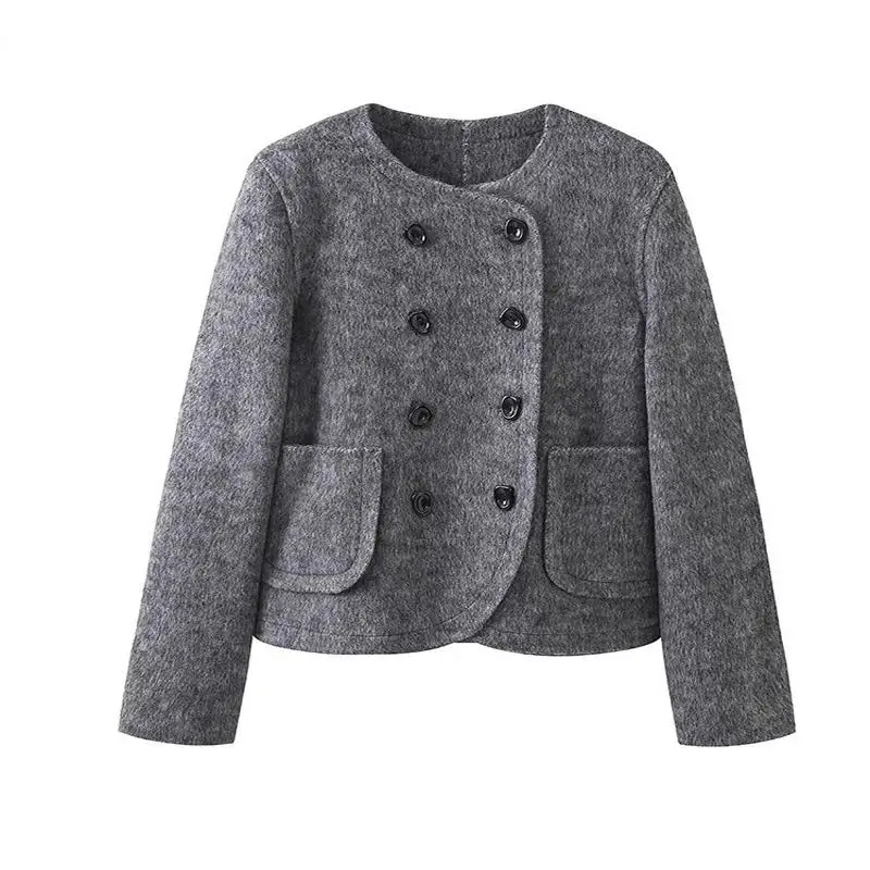 Официальный флагманский магазин Qin Ainos 2024 зимняя двусторонняя шерстяная куртка