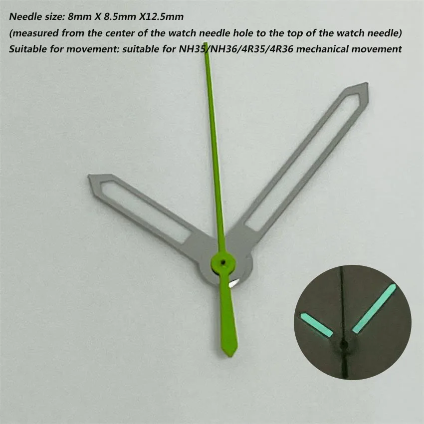 

Watch Pointer Accessories Are Suitable For NH35/NH36/4R35/4R36 Movement Hour Minute Second Three Needle Luminous Clock Parts
