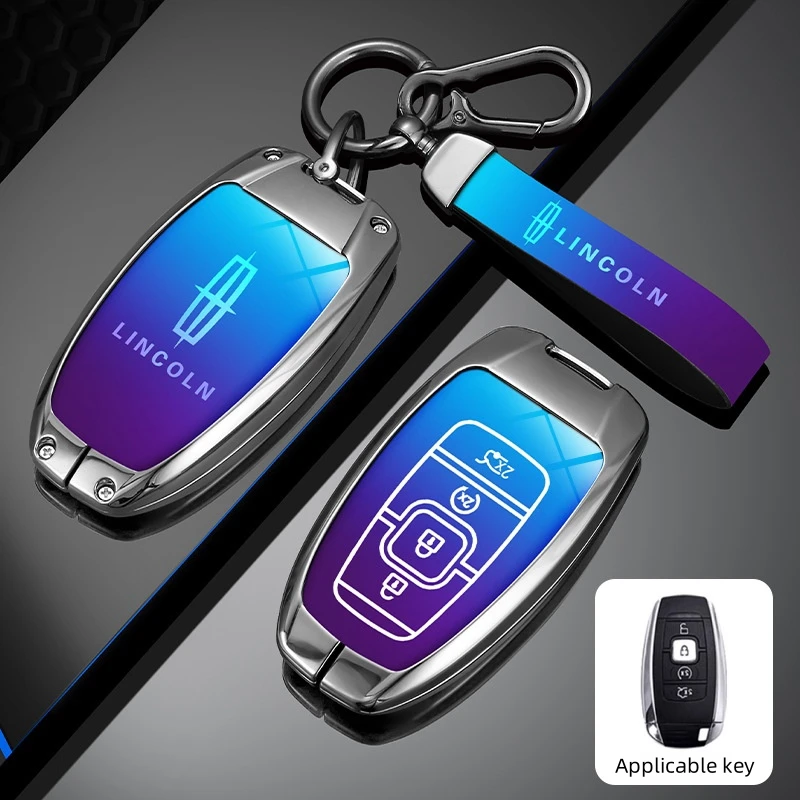 Для Lincoln Continental Navigator Z MKZ MKC MKX Nautilus Aviator Corsair чехол для ключей из цинкового сплава с градиентом цвета аксессуары