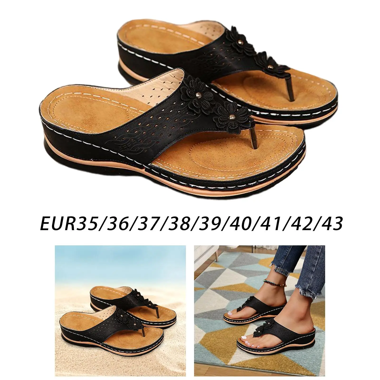 

Low Wedge Women Sandals Flatform Shoes open Toe Flat Shoes Casual for Indoor