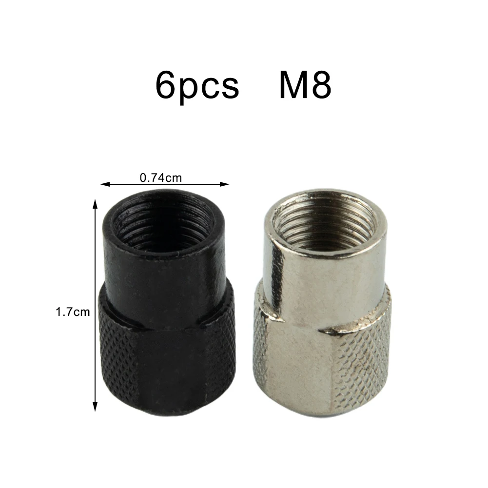

6pcs Mini Drill Chuck M8×0.75mm Zinc Alloy Chuck Nut Rotary Tool Accessories For Electric Grinder Rotary Tools