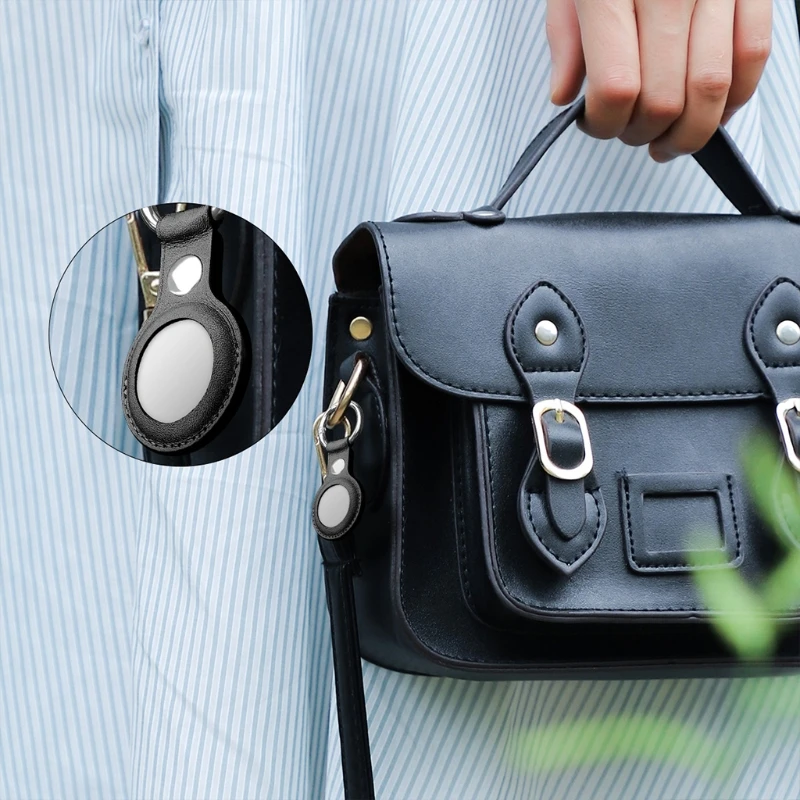 Крючок для ключей из искусственной кожи Apple AirTag защитный чехол бампер трекер