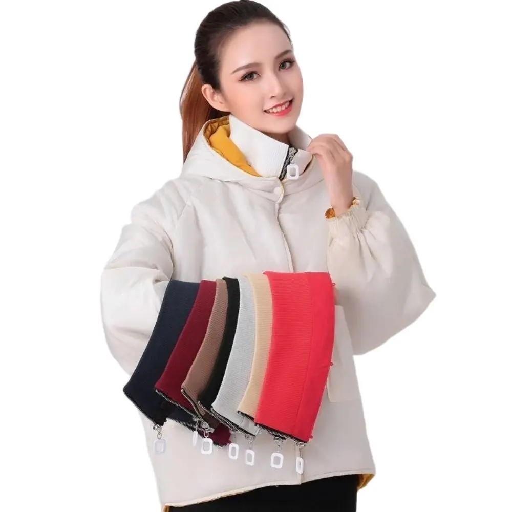 С застежкой-молнией накладной воротник моющийся с защитой от грязи съемный