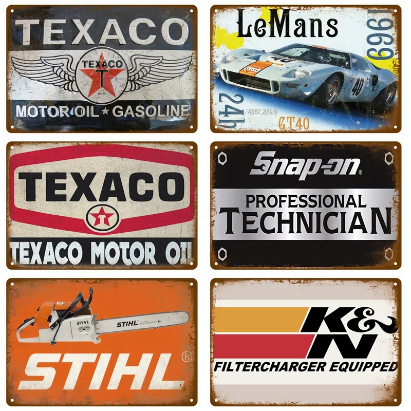 Ретро гонки мотор масляный металлический знак плакат пластина домашний Декор
