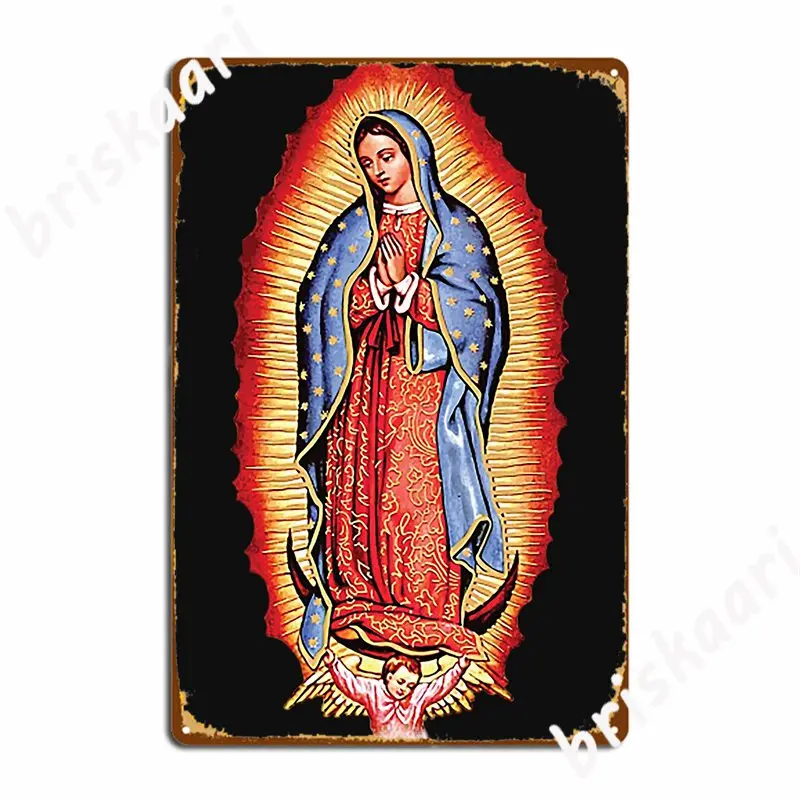 

Дева Мария T Shirtour леди Гуадалупе Дева Мария металлический плакат пещера паб таблички классический жестяной плакат
