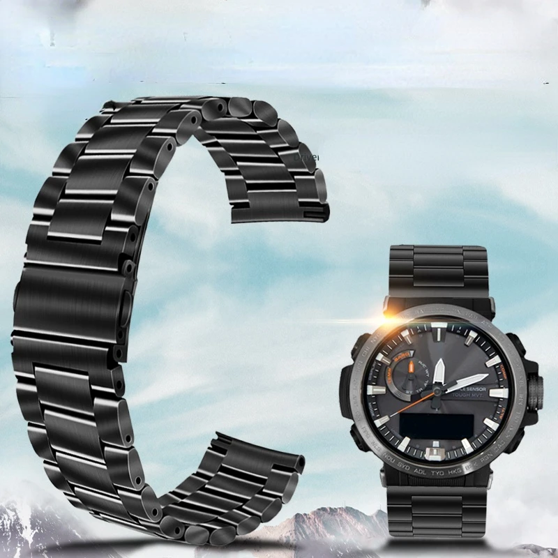 Ремешок из нержавеющей стали для часов Casio Protrek Series 5578 PRW-60/YT PRW-30 50 70 спортивный