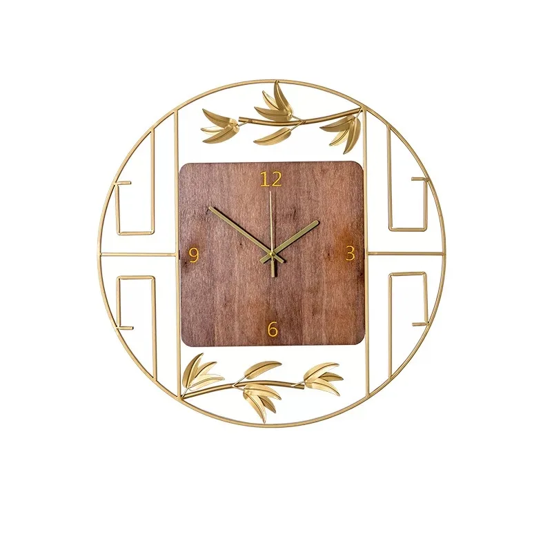 Настенные часы в минималистическом стиле деревянные Большие бесшумные