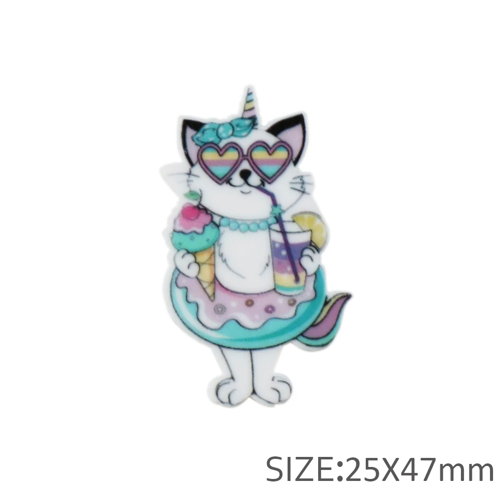 5 шт./лот Акриловые Плоские Пластиковые пакеты с рисунком торта ананаса плохой