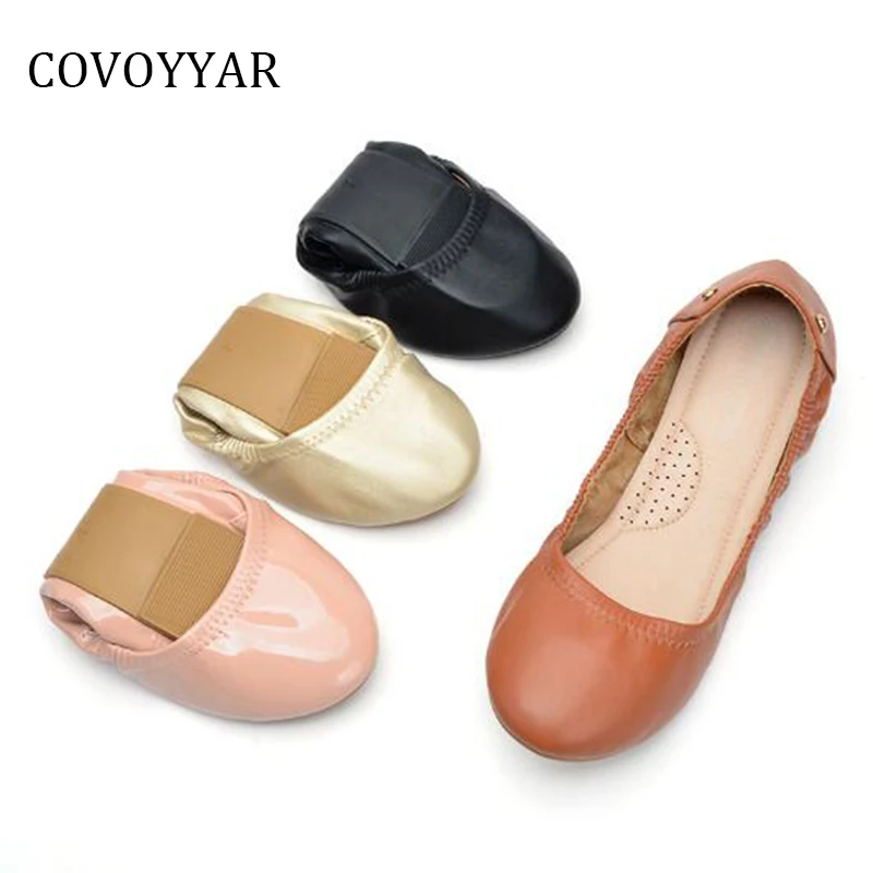 

Классические женские балетки COVOYYAR, обувь на плоской подошве, удобная обувь для женщин, складные балетки, слипоны, женская обувь WFS799