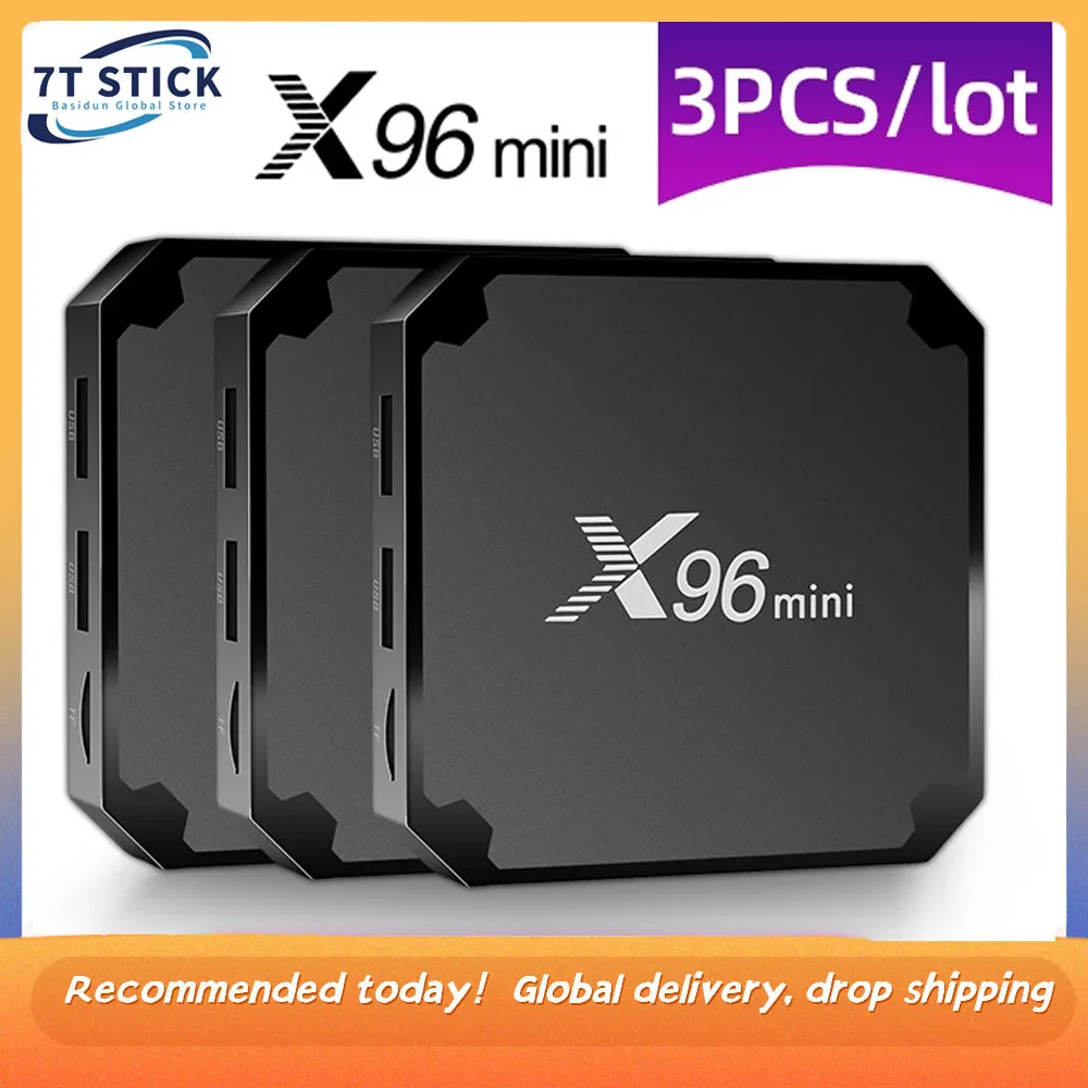 

3Pcs/lot X96 Mini Smart TV Box Android 9.0 TV Box Amlogic S905W 2.4G WiFi 4K Media Player 1G 8G 2G 16G Set Top Box X96MINI tvbox