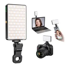 120 Led High Power Rechargeable Clip Fill Video Light with Sturdy Clip Adjusted 3 Light Modes for Phone Ipad Tablet Selfie Light