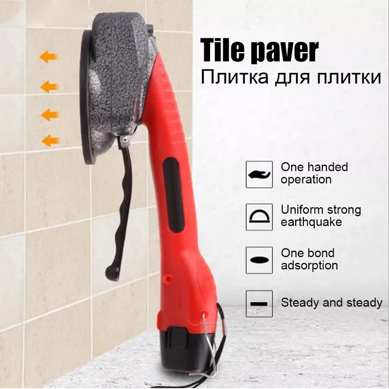 Tile paver 6 Speeds Tile Tiling Machine Portable Tile Vibrator Floor Plaster Machine Laying with Battery Automatic Floor