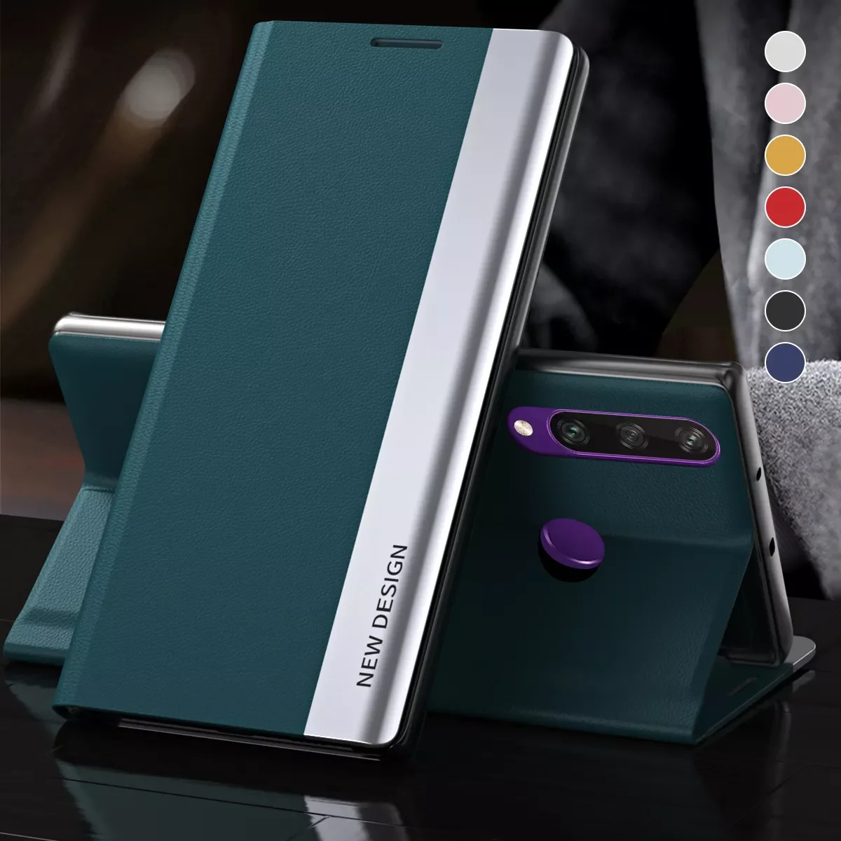 

NEW2022 Leather Flip Case For Huawei P30 Pro P40 Lite P Smart 2019 Mate 20 40 Pro Honor 9C 10 Lite Y6P Y7P Magnetic Wallet Stand