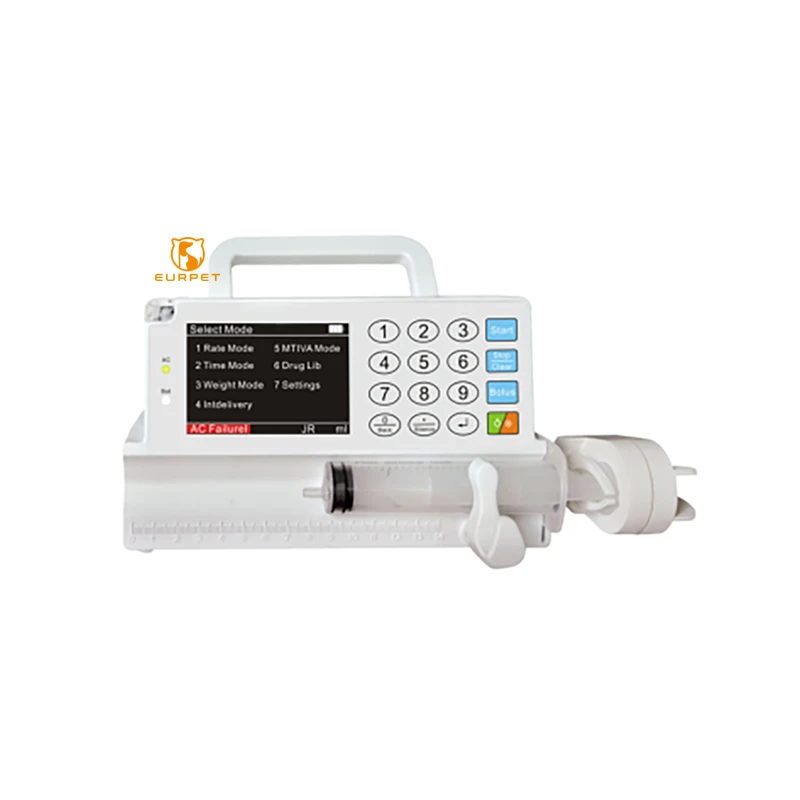 

EUR PET Portable Automatic Veterinary Syringe Pump Single Channel Infusion Instrument For Vet Animal