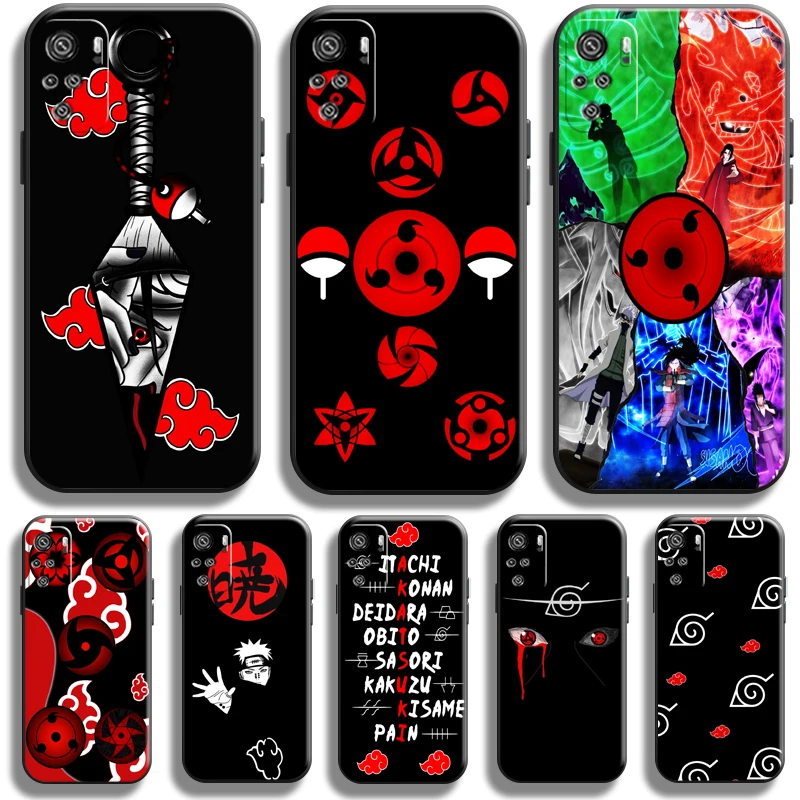 

Akatsuki Uchiha Itachi Sharingan Phone Case For Xiaomi Redmi Note 10 10S Pro Redmi Note 10 10T 5G Back Soft Silicone Cover