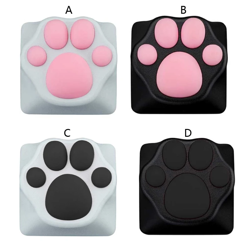 

Single Cute for CAT Claw Keycap OEM Profile Mechanical Keyboard Soft Silicone Transparent Keycap Best Gift for Girls