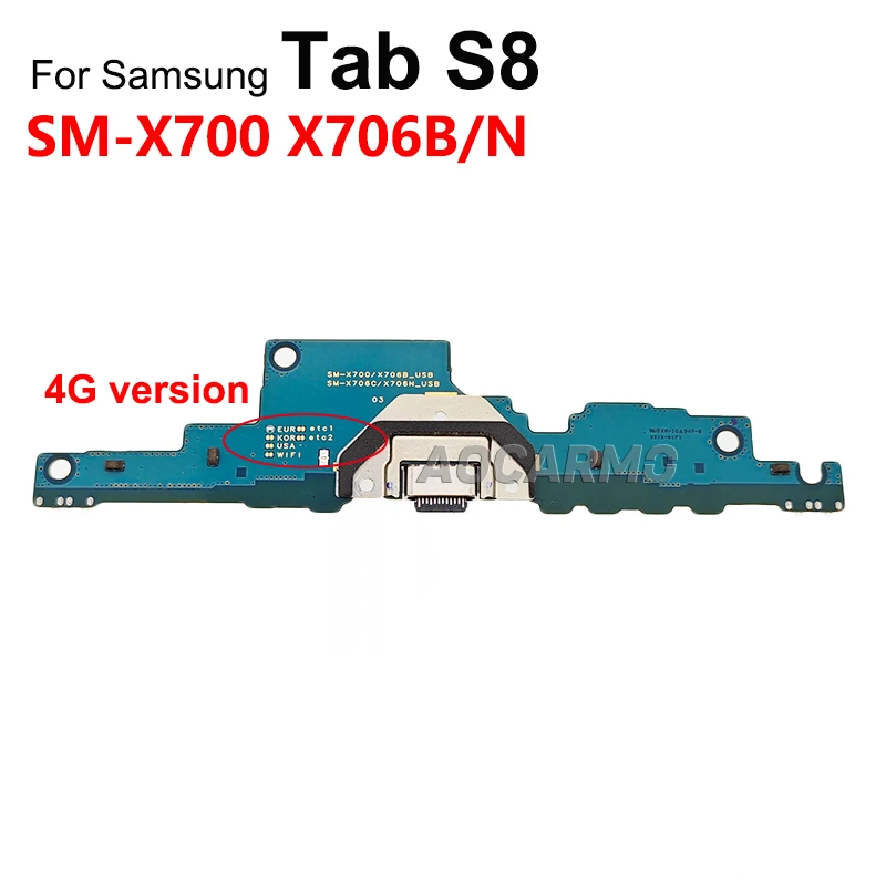 Штекер зарядного устройства Aocarmo для Samsung Galaxy Tab S8 X706B/N X706 X700 гибкий кабель