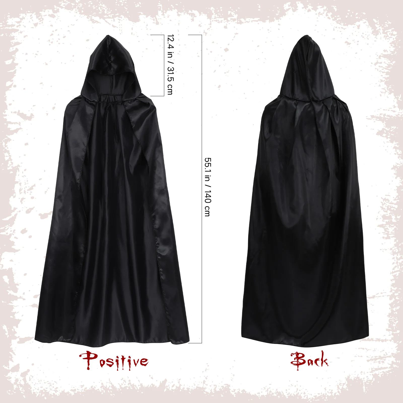 

Halloween Party Cape Costume For Supplies Cosplay Cloak Hooded Vampire Suits Men