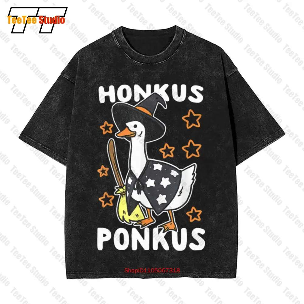 Фото Винтажная футболка большого размера Witches Duck Cute Honkus Ponkus Halloween Star NHEL №1