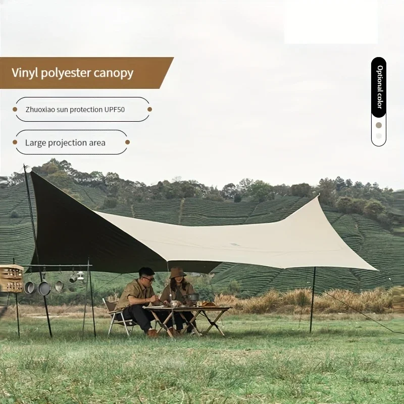 

Outdoor Party Light Luxury Camping Equipment Rainproof Sunshade Canopy Anti-UV Protection Vinyl Durable Canopy 2023 Top Selling
