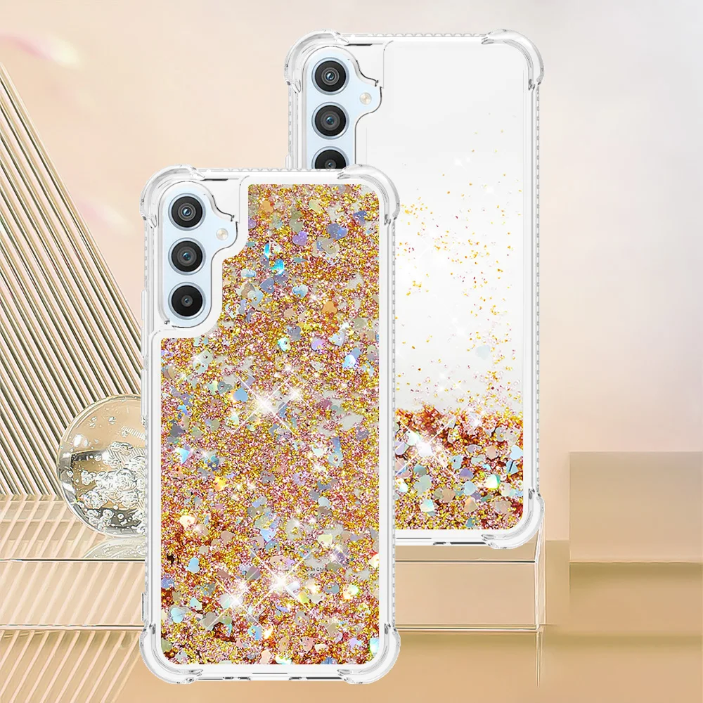 

Liquid Glitter Phone Case For Samsung Galaxy A54 5G Case A14 A34 Shockproof Silicone Back Cover For Samsung A24 Coque