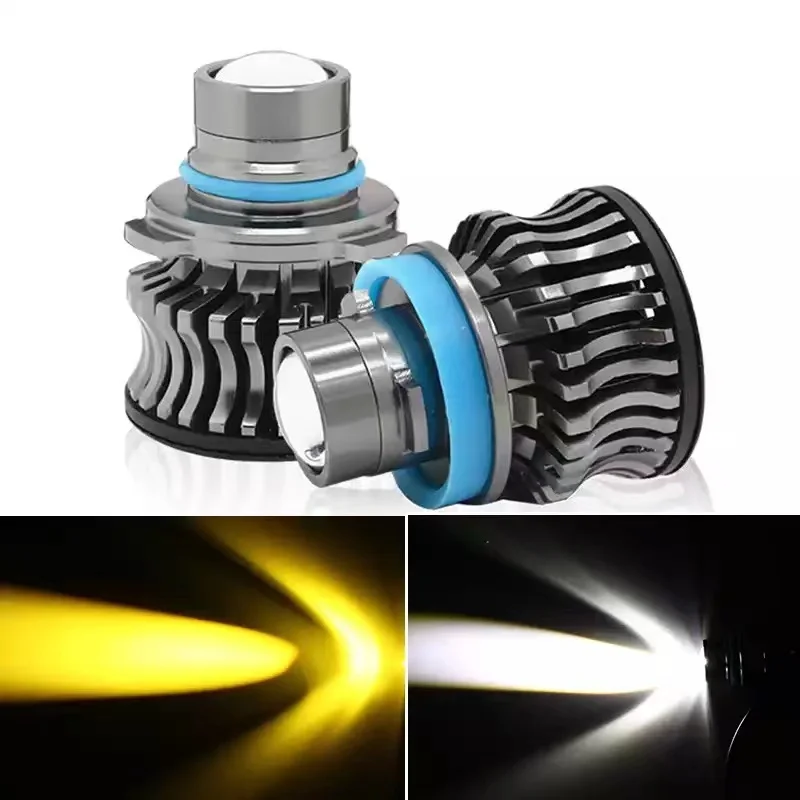 

2Pcs Projector H11 LED Fog Light Bulbs H7 LED Fog Light Bulb H10 LED HB4 LED 3570 Blue Lemon Car Daytime Running Light Auto Lamp
