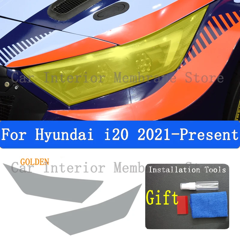 Для автомобильных фар Hyundai i20 2021 2022 из ТПУ защитная пленка против царапин Налобные