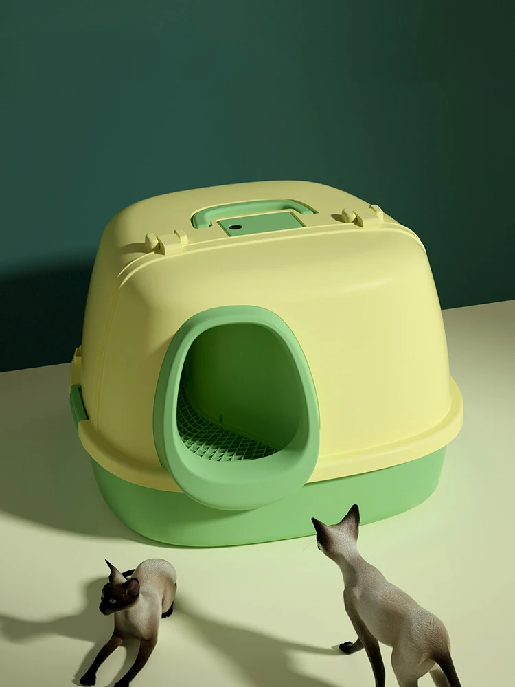 

Sifting Walk Big Cat Litter Box Mat Deodorant Convenient Cleaning Cat Litter Box Semi Closed Arenero Gato Pet Bedpans OC50MP