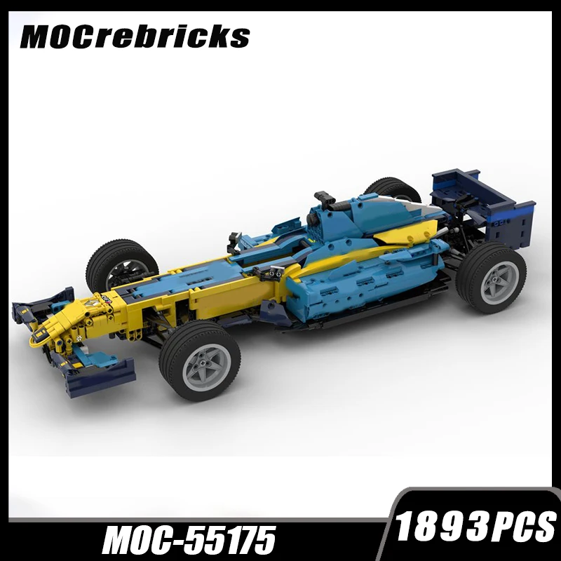 

Конструктор Super Car Series светильник Blue F1 RS26 масштаб 1:8, Коллекция строительных блоков MOC, развивающие оригинальные игрушки-головоломки