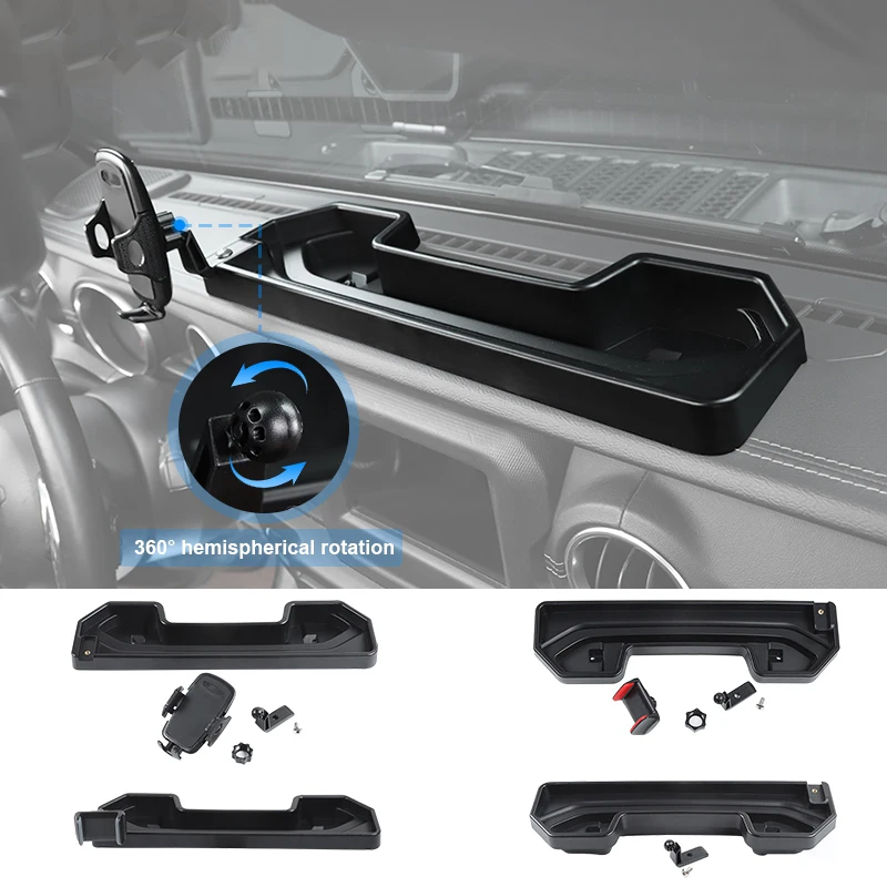 

Car Multi -Function Mobile Phone Holder Organizer Box Tray Mount For Jeep Wrangler Jl 4xe 2021 2022 Interoir Accessories