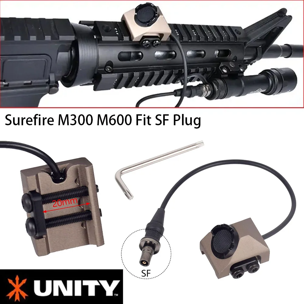 Фото UNITY Picatinny M-lok KEYMOD SL Лазерный выносной переключатель давления для Surefire M300 M600 2.5 3.5 SF Crane Plug NGAL №3