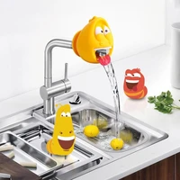 childrens baby lengthened faucet extender silicone home bathroom sink splash proof mouth cartoon cute