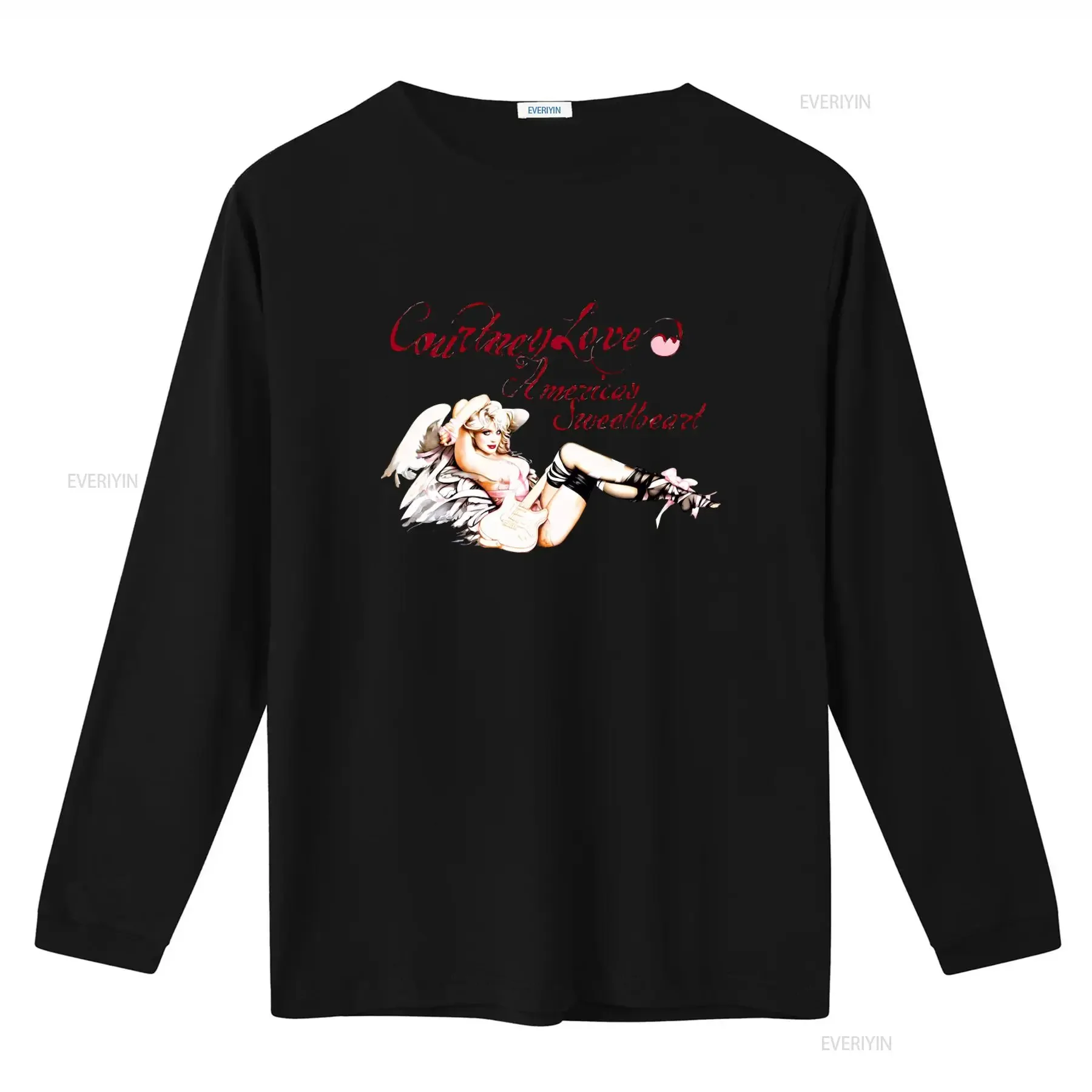 Фото Футболка Courtney Love Hole Band с дизайном America's Sweetheart, белая, для мужчин и женщин, размер S-4XL, TT1032, винтажная, с эффектом потертости, унисекс №2