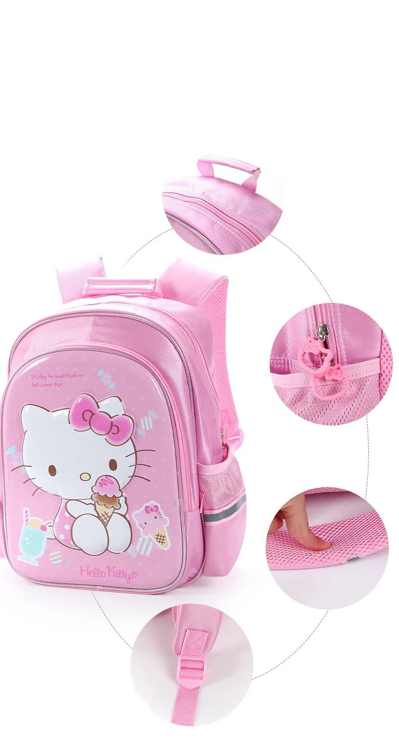 Hellokitty School Bag Girls' Backpack Cartoon Cute 1-3 Grade Lightweight Primary School Student Backpack Backpack Shipping Bags