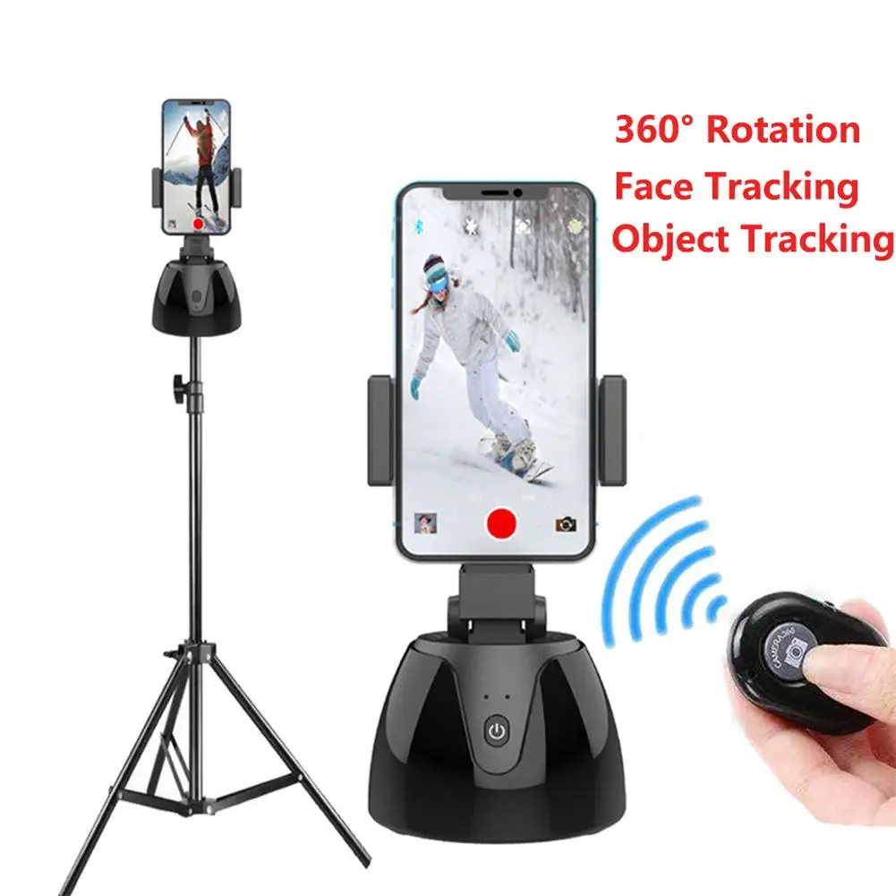 Q1 Automatic Smart Selfie Stick 360 Degree Rotation Mobile Phone Holder Face Tracking Camera Gimbal For Video Recording