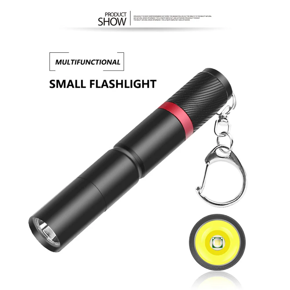 

LED Keychain Flashlight Aluminum Alloy Waterproof Hand Torch Outdoor Cycling Climbing Fishing Lighting Supplies