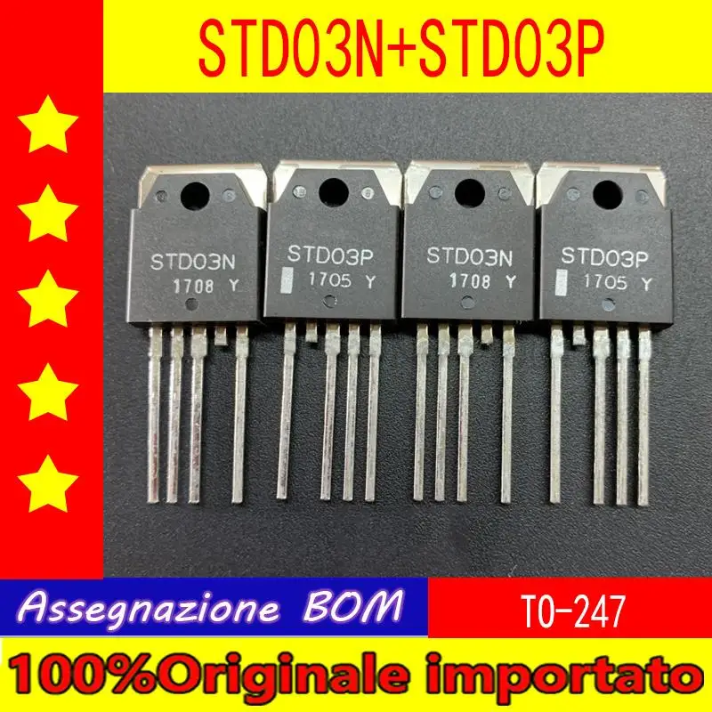 10 pairs of  STD03N  STD03P STD03N TO-247 power amplifier pair