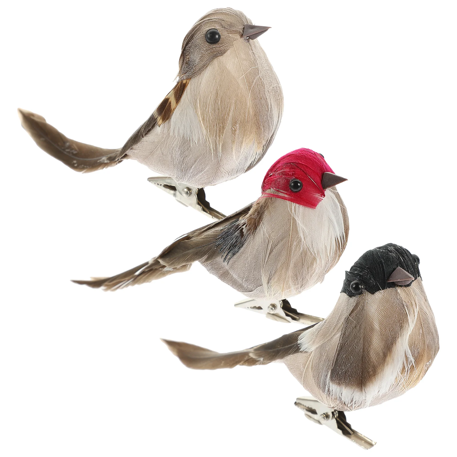 

Artificial Sparrow Fake Birds Decor Decoration Garden Ornament Crafts Adornment