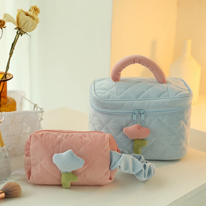 

Large-Capacity Makeup Storage Bag Outdoor Cosmetic Bag Portable Handheld Pouch Multifunction Toiletry Kit Travel Organizer