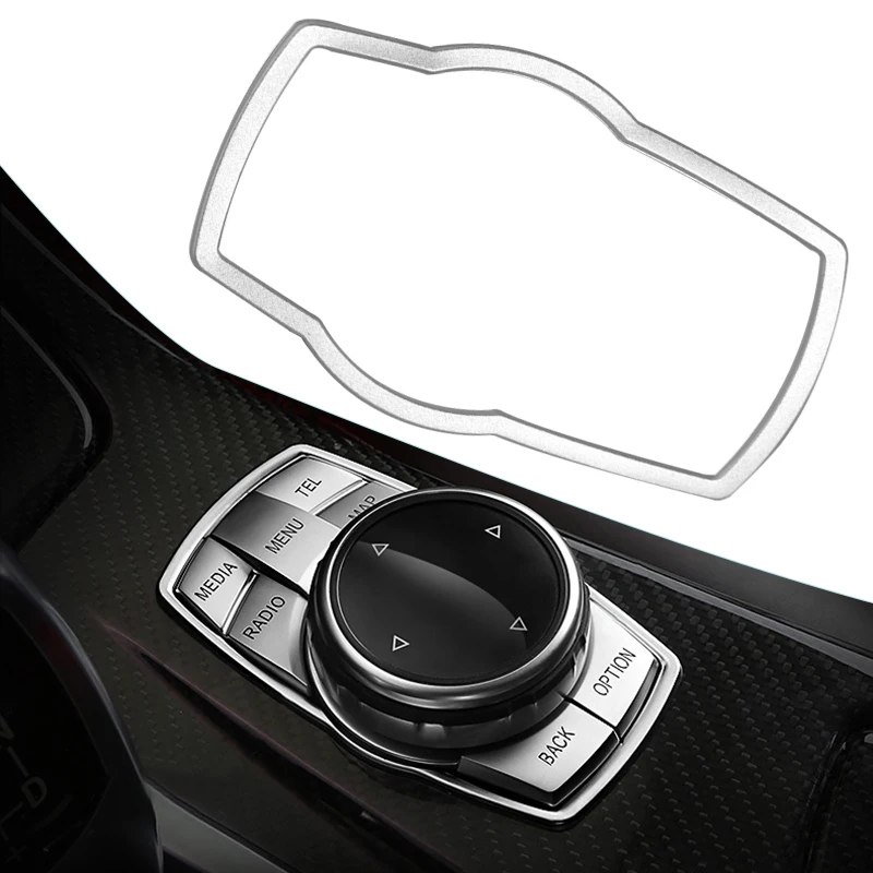

Car Multimedia Button Applique Metal Applique Frame Cover for BMW 1 3 4 5 7 Series X1 X3 X4 X5 X6 2013-2014 E81 E87 F30 F31 F34