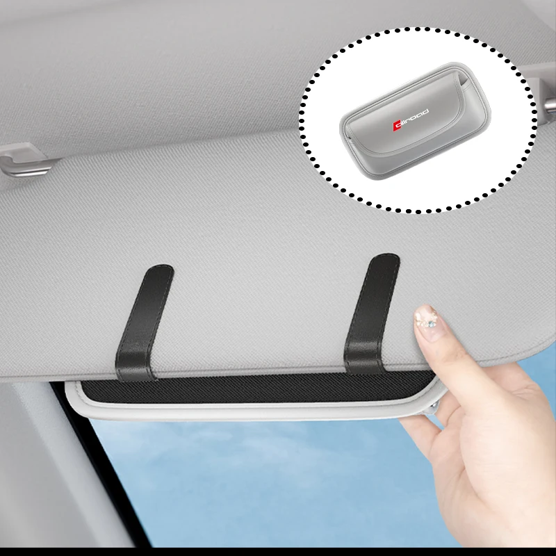 Кожаный автомобильный держатель для солнцезащитных очков многофункциональные