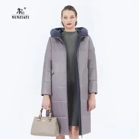 nunziati 2022 new winter casual womens down jacket pocket zipper stitching cotton coat thickened plus size womens jacket635